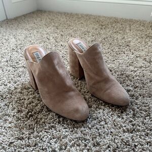Steve Madden Sinclaire Camel Suede Mules Women’s Size 7 Preowned
